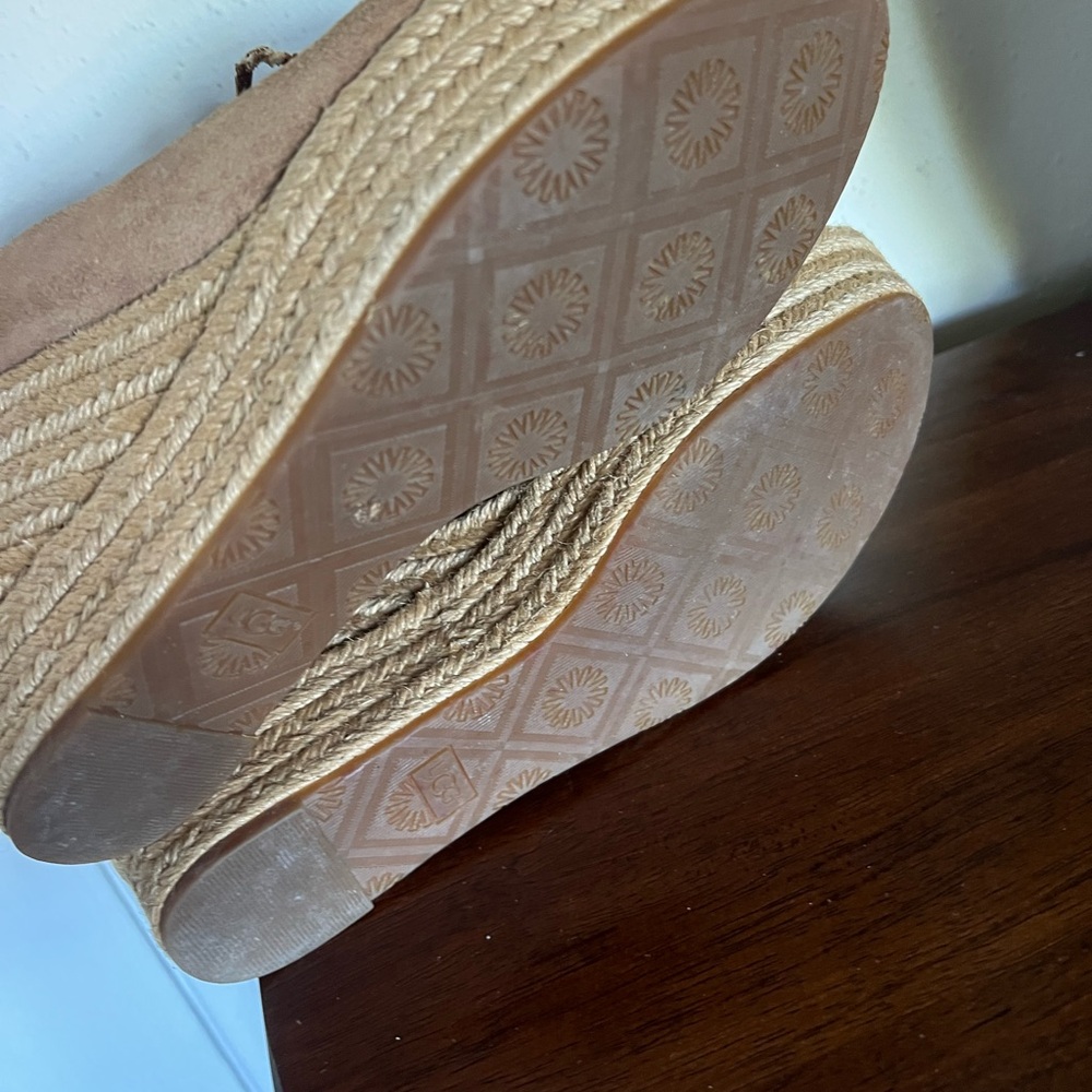 UGG Women's Brown Suede Slide Sandals - Picture 5 of 11